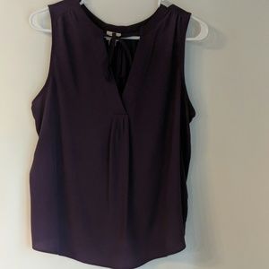 Purple sleeveless blouse